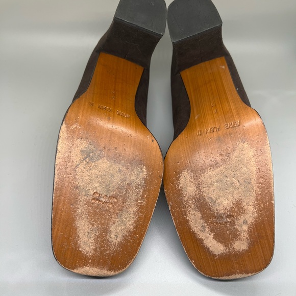 Anne Klein II Suede Brown Animal Print Leopard Loafers Shoes Size 7, Heels 3” - Picture 5 of 10